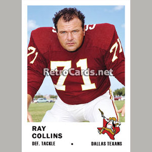 1961F Ray Collins Dallas Texans