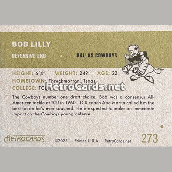 1961F Dallas Cowboys RetroCards Set