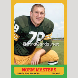 1963T Norm Masters Green Bay Packers