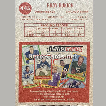 1963T Chicago Bears RetroCards Set