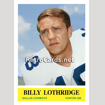 1964P Billy Lothridge Dallas Cowboys