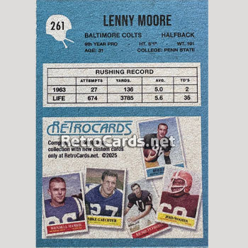 1964P Baltimore Colts RetroCards Set