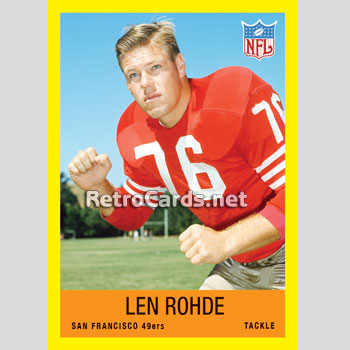1967P Len Rohde San Francisco 49ers
