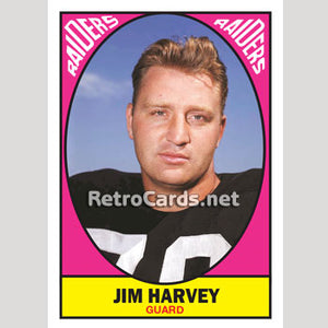 1967T Jim Harvey Oakland Raiders