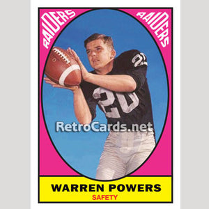 1967T Warren Powers Oakland Raiders