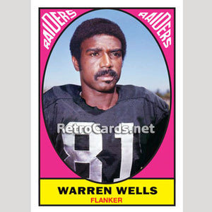 1967T Warren Wells Oakland Raiders