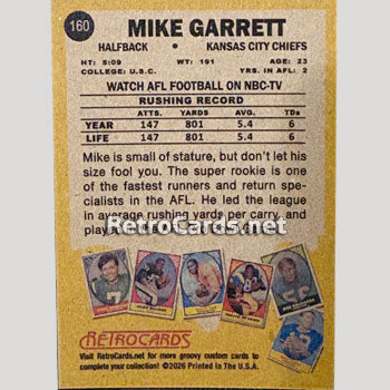 1967T Kansas City Chiefs RetroCards Set