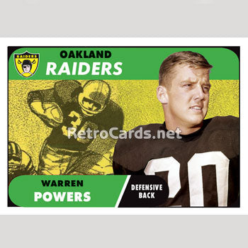 1968T Warren Powers Oakland Raiders