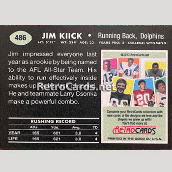 1969T Miami Dolphins RetroCards Set