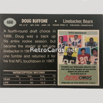 1969T Chicago Bears RetroCards Set
