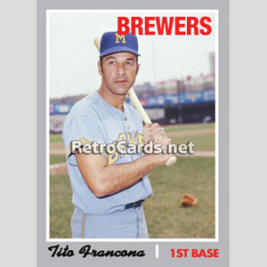 1970T Tito Francona Milwaukee Brewers