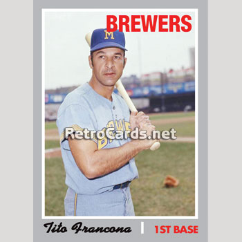 1970T Tito Francona Milwaukee Brewers