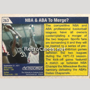 1971-72T ABA vs. NBA Bucks & Chaparrals