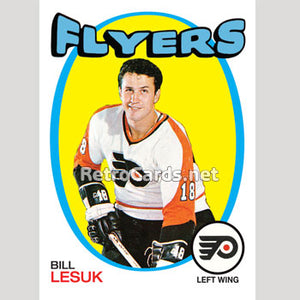 1971-72O Bill Lesuk Philadelphia Flyers