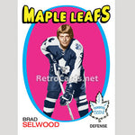 1971-72O Brad Selwood Toronto Maple Leafs