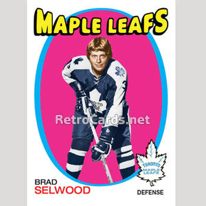 1971-72O Brad Selwood Toronto Maple Leafs
