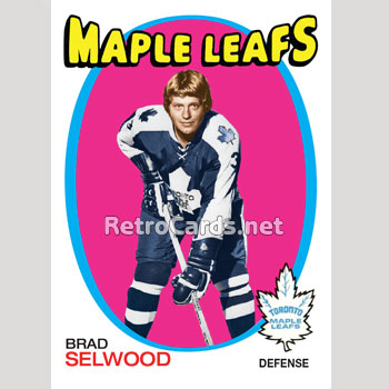 1971-72O Brad Selwood Toronto Maple Leafs