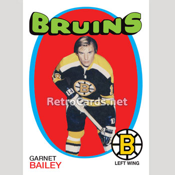 1971-72O Garnet Bailey Boston Bruins – RetroCards