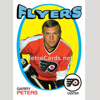 1971-72O Garry Peters Philadelphia Flyers