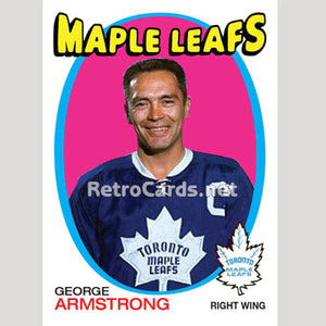 1971-72O George Armstrong Toronto Maple Leafs