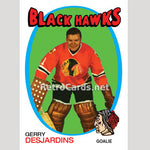 1971-72O Gerry Desjardins Chicago Blackhawks