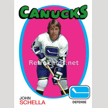 1971-72O John Schella Vancouver Canucks