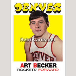 1971-72T Art Becker Denver Rockets