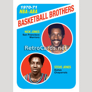 1971-72T Basketball Brothers - Steve & Nick Jones