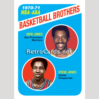 1971-72T Basketball Brothers - Steve & Nick Jones