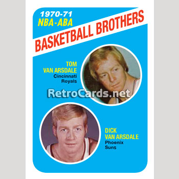1971-72T Basketball Brothers - Dick & Tom Van Arsdale