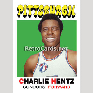 1971-72T Charlie Hentz Pittsburgh Condors