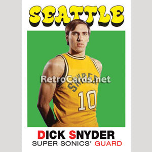 1971-72T Dick Snyder Seattle SuperSonics