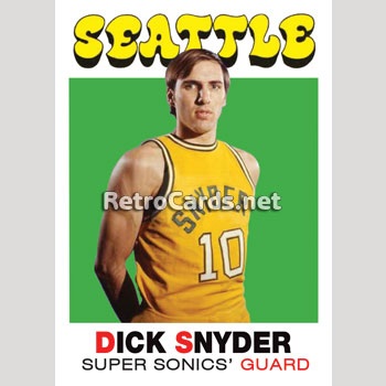1971-72T Dick Snyder Seattle SuperSonics