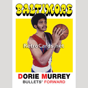 1971-72T Dorie Murrey Baltimore Bullets