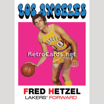 1971-72T Fred Hetzel Los Angeles Lakers