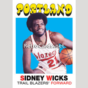1971-72T Sidney Wicks Portland Trailblazers