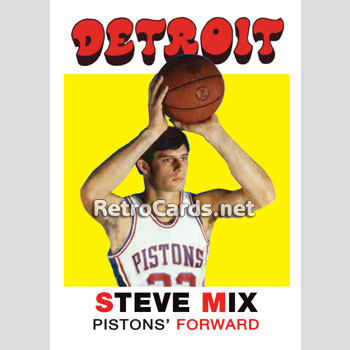 1971-72T Steve Mix Detroit Pistons