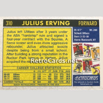 1971-72T Julius Erving Virginia Squires