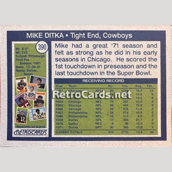 1972T Dallas Cowboys RetroCards Set series I