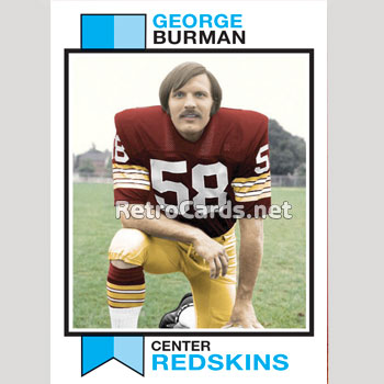 1973T George Burman Washington Redskins