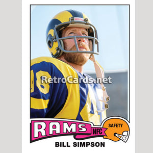 1975T Bill Simpson Los Angeles Rams