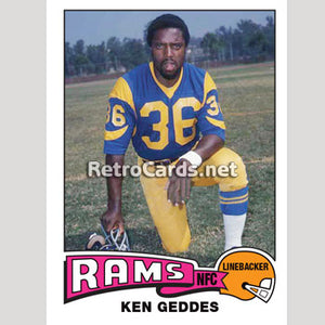 1975T Ken Geddes Los Angeles Rams