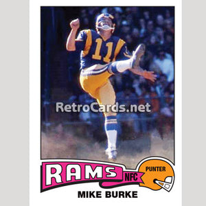 1975T Mike Burke Los Angeles Rams