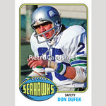1976T Don Dufek Seattle Seahawks