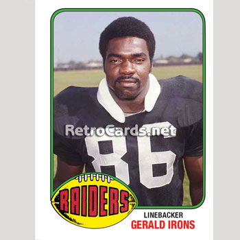 1976T Gerald Irons Oakland Raiders