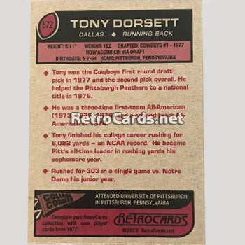 1977T Dallas Cowboys RetroCards Set