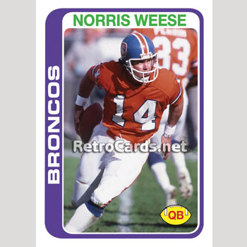 1978T Norris Weese Denver Broncos