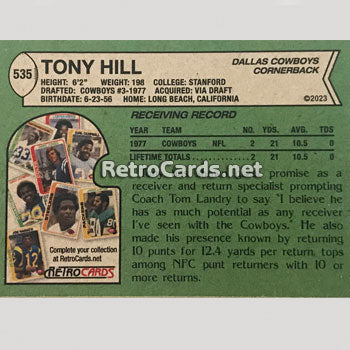 1978T Dallas Cowboys RetroCards Set