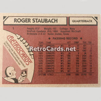 1980T Dallas Cowboys RetroCards Set