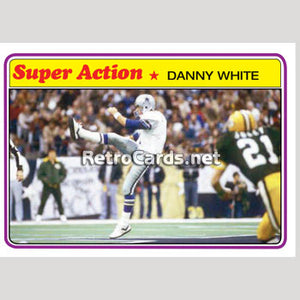 1981T Danny White Action Dallas Cowboys